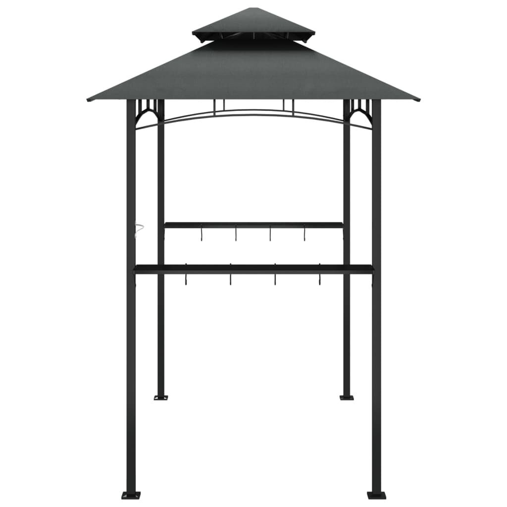 vidaXL Barbecue-overkapping 240x150x243 cm staal antracietkleurig