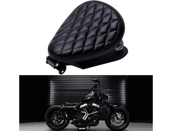 DREAMIZER Bobber Motorstoel, Solo Motorzitje met Veersteunbodemplaat voor Sportster Forty-Eight 48 XL883 1200 Chopper Custom
