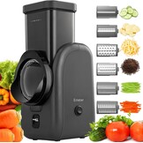 Elektrische kaasrasp, elektrische salademaker, multi-rasp, fruitsnijder, automatische groentehakselaar, keukenmachine, voor kaas, komkommer, wortel, zwart