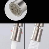Multifunctional Kitchen Faucets Wall Mounted Contemporary Kitchen Faucet Wall Mounted Hot and Cold Faucet 360°Vegetable Washer with Spray Gun Countertop 304 Stainless Steel Brushed - B
