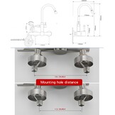 Multifunctional Kitchen Faucets Wall Mounted Contemporary Kitchen Faucet Wall Mounted Hot and Cold Faucet 360°Vegetable Washer with Spray Gun Countertop 304 Stainless Steel Brushed - B