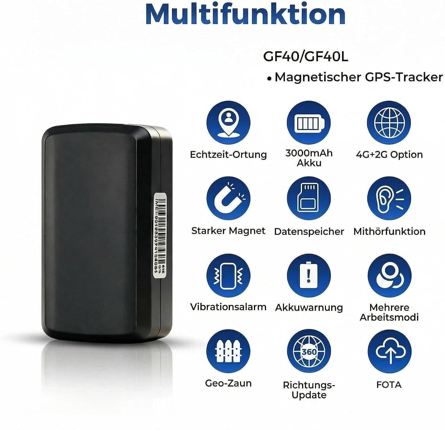 Mini GPS-tracker (45% korting) - 4G, 30-daagse batterij, waterdicht
