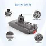 NASTIMA V11 V15 Click-in Replacement Battery, 25.2V 3900mAh Li-ion Battery for Dyson V11 Animal/Complete Extra/Fluffy Extra, V15, SV15, SV18, 970425-01, 970938-01 Vacuum Cleaner Batteries
