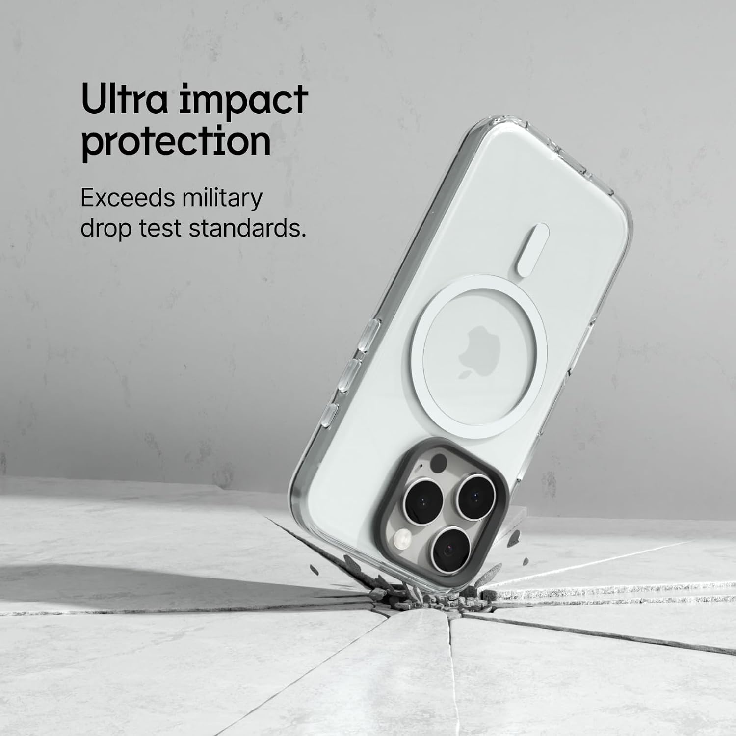 Transparant iPhone 16 Pro Hoesje - Magsafe & Zwarte Camera Knop (57% Korting)