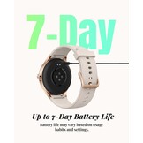 TOOBUR Smartwatch voor dames, rond, stappenteller en fitnesshorloge voor hardlopen/dagelijks gebruik, 100+ sportmodi, elegant, compatibel met Android/iOS, telefoonfunctie met oproepen, IP68 waterdicht