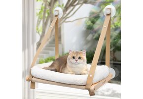 Kattenhangmat Hout | Opvouwbaar | Grijs | Max. 20 kg | 45% Korting