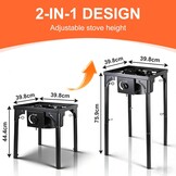 Gas Krukfornuis Camping 10kW Gietijzer - 34% Korting!