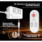 100mm Buisventilator met Afstandsbediening, Stille Kanaalventilator met Vochtsensor Temperatuursensor Timer, Afzuigventilator met 3 Snelheden, Ventilator Badkamer Toilet Garage