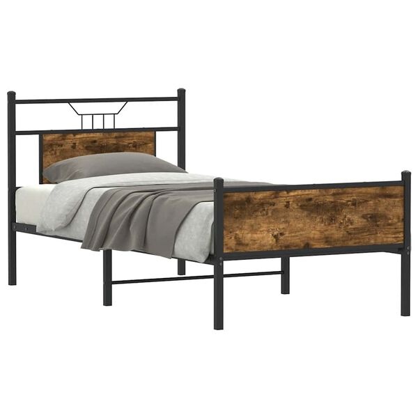 Houten Bedframe Gerookt Eiken 90x200cm - 34% Korting