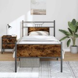 Houten Bedframe Gerookt Eiken 90x200cm - 34% Korting