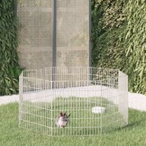Dierenverblijf 8 Panelen 54x60cm Gegalvaniseerd Ijzer - 33% Korting!