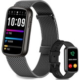 Smartwatch met 1.47" Touchscreen, Bluetooth Bellen, IP68 Zwart - 33% Korting