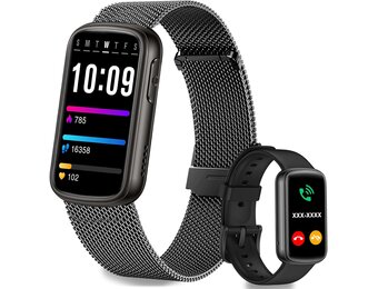 Smartwatch met 1.47" Touchscreen, Bluetooth Bellen, IP68 Zwart - 33% Korting