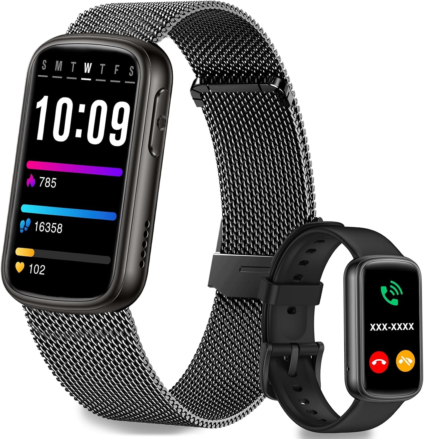 Smartwatch met 1.47" Touchscreen, Bluetooth Bellen, IP68 Zwart - 33% Korting