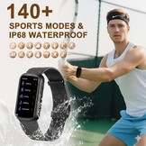 Smartwatch met 1.47" Touchscreen, Bluetooth Bellen, IP68 Zwart - 33% Korting