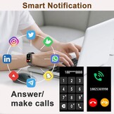 Smartwatch met 1.47" Touchscreen, Bluetooth Bellen, IP68 Zwart - 33% Korting