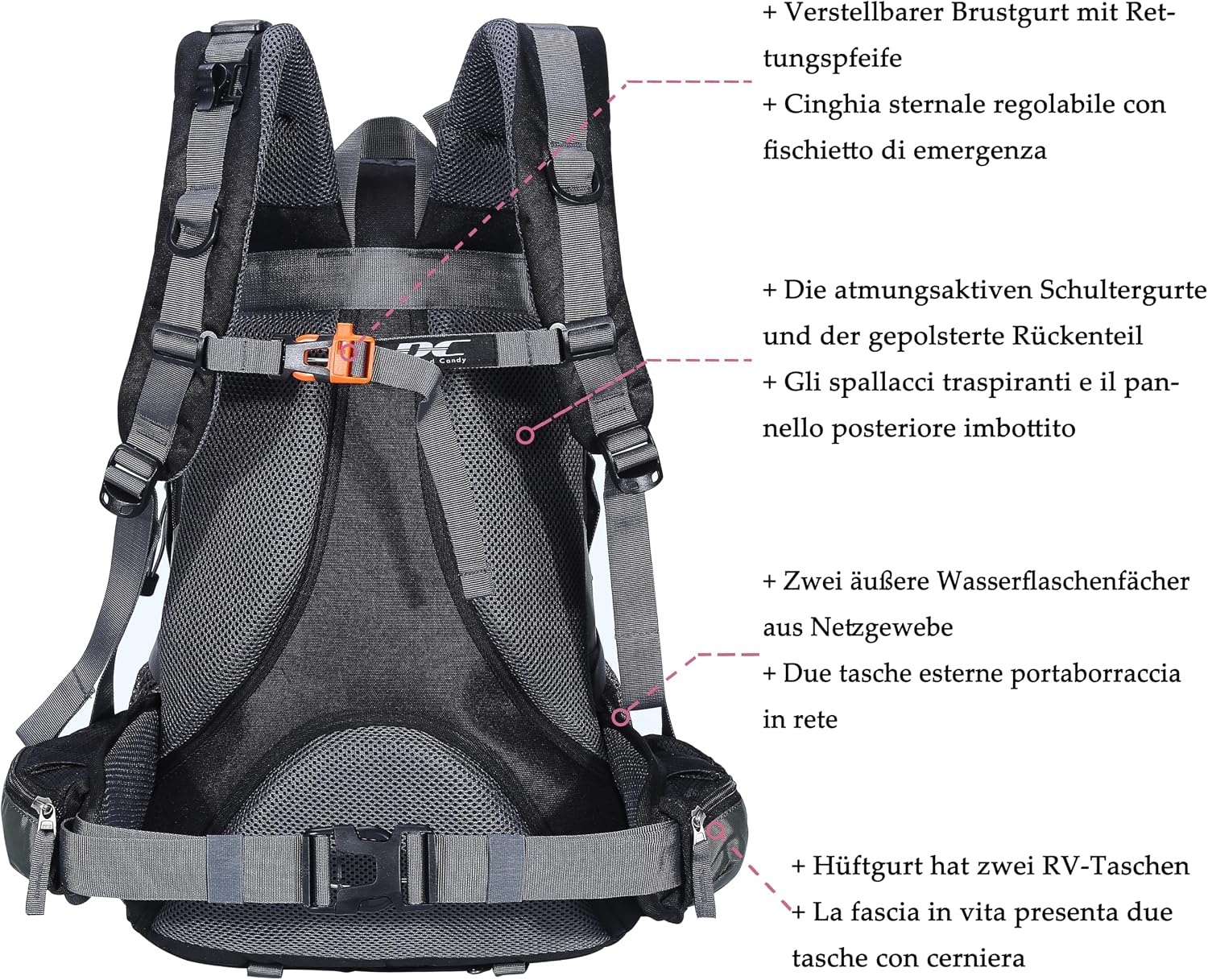 Waterdichte Wandelrugzak 40L Unisex - Ideaal voor Trekking & Reizen - 34% Korting!