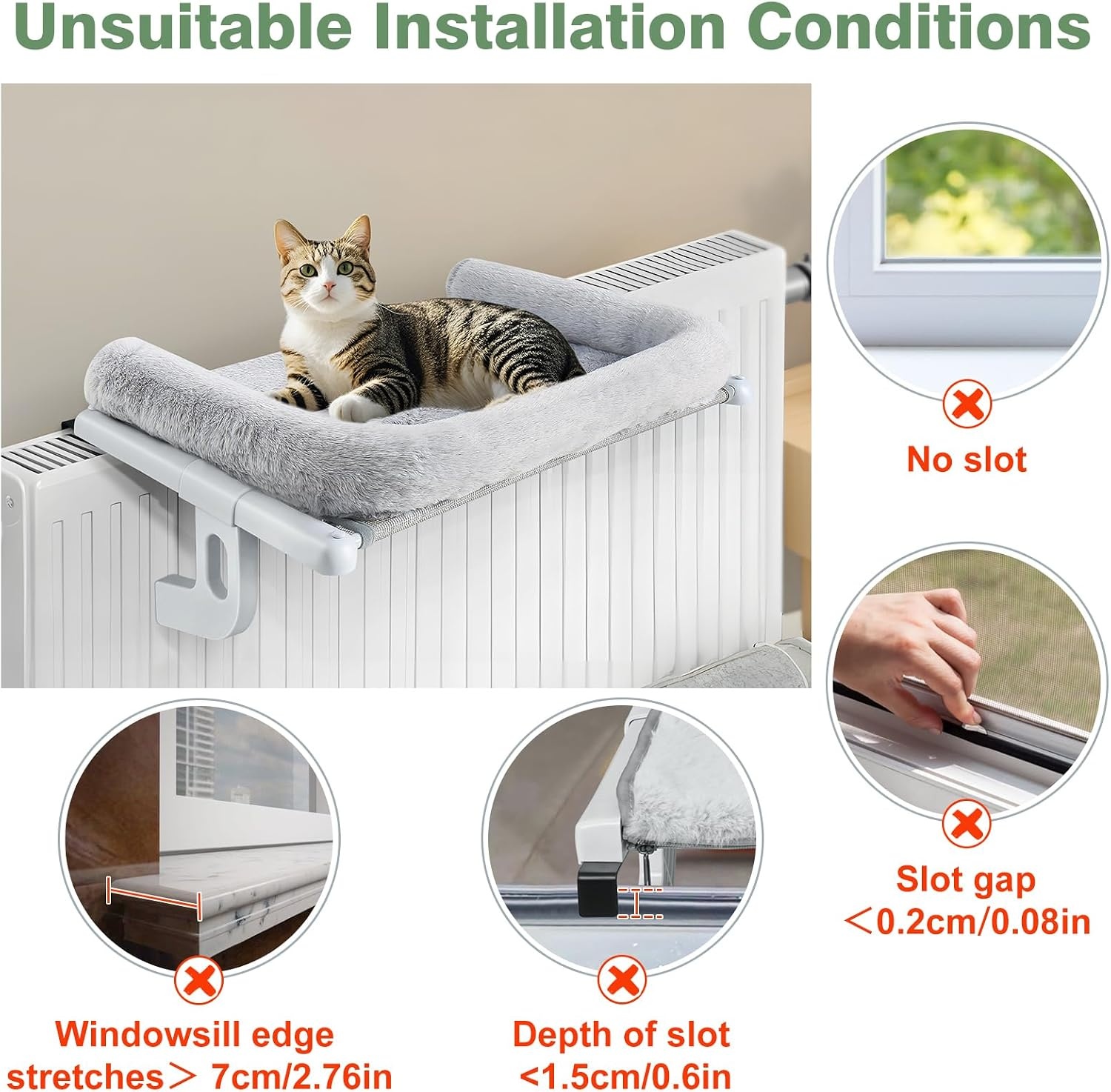 Kattenhangmat 63x38cm Grijs - 33% Korting!