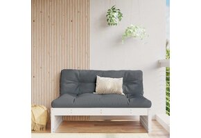 Middenbank Grenenhout Wit 120cm - 40% Korting