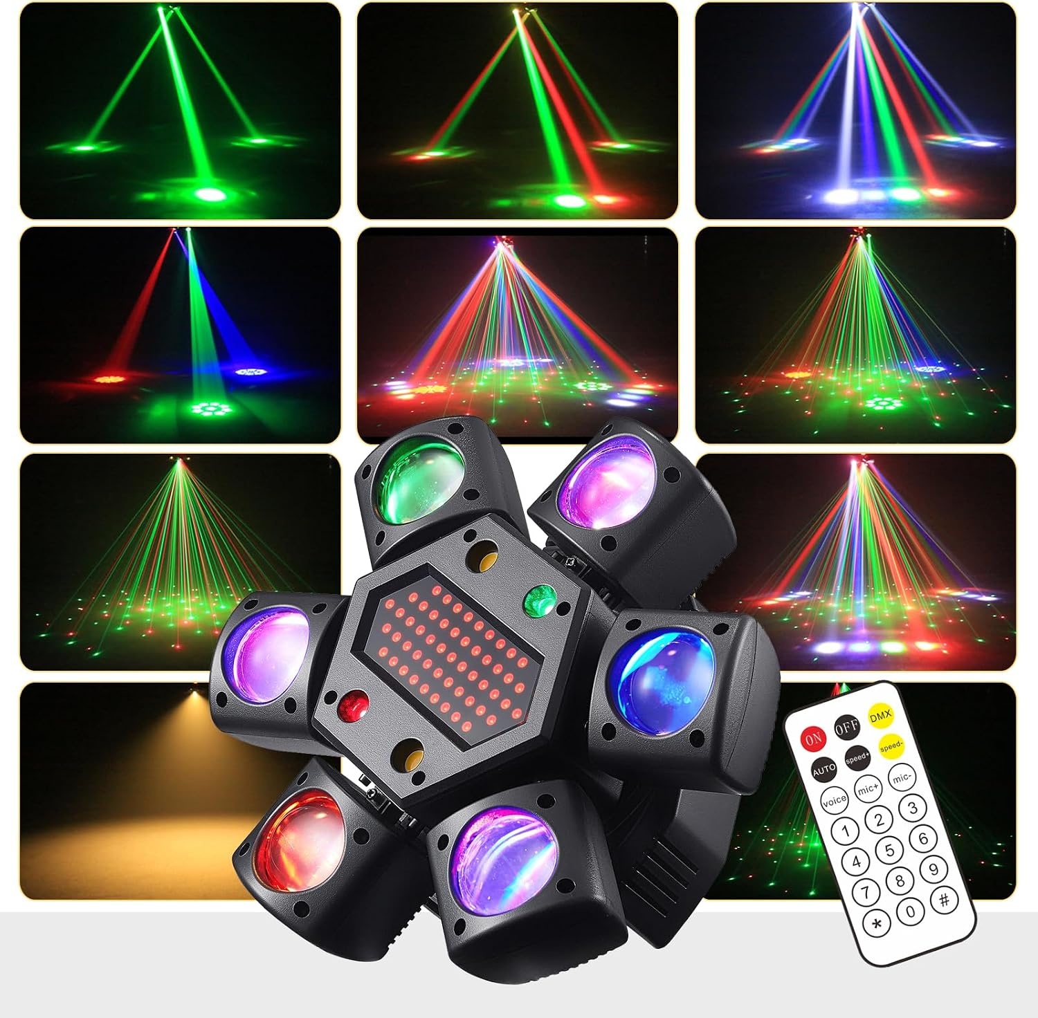 Discolicht Moving Head XJG06 LED RGB DMX - 34% Korting!