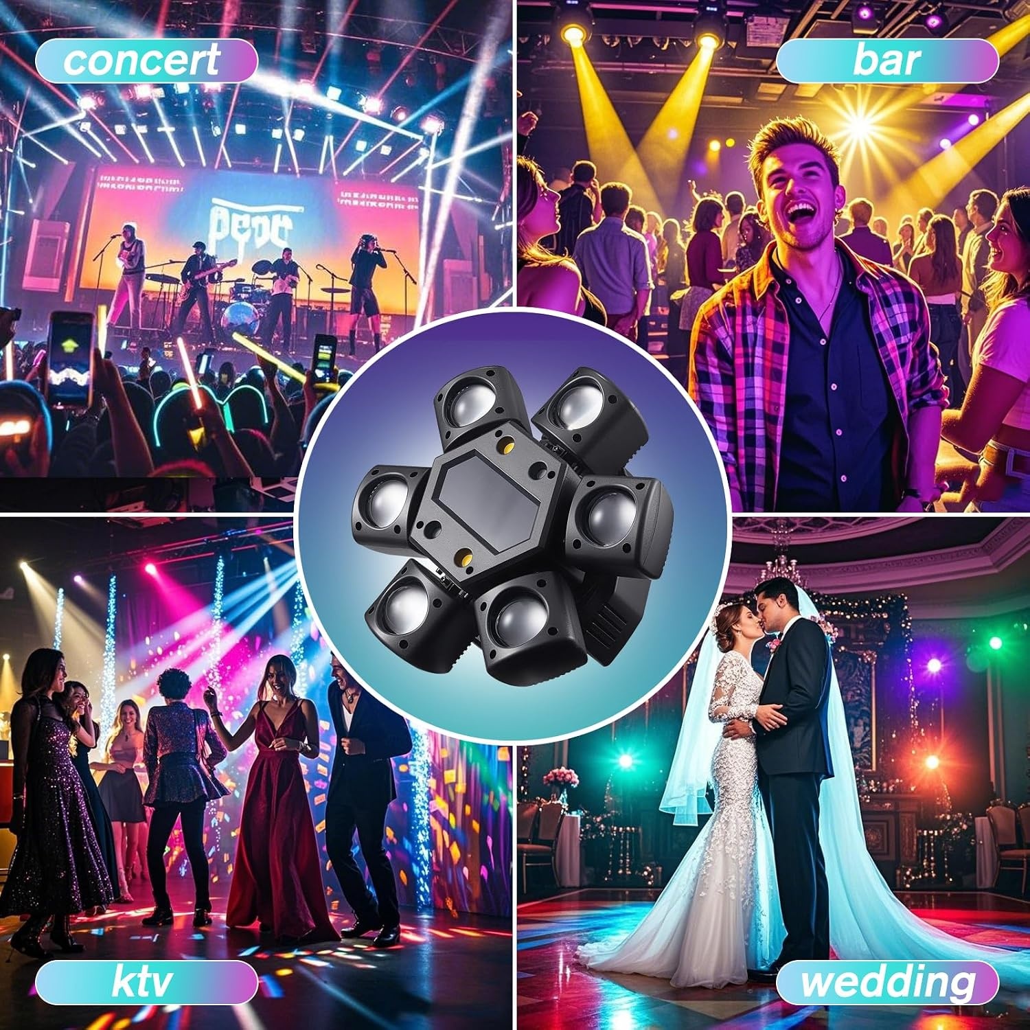 Discolicht Moving Head XJG06 LED RGB DMX - 34% Korting!