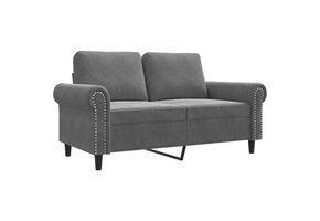 Tweezitsbank 120 cm Donkergrijs Fluweel - 47% Korting