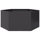 Zeshoekige Plantenbak Staal Zwart - 104x90x45cm - 34% Korting
