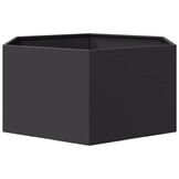 Zeshoekige Plantenbak Staal Zwart - 104x90x45cm - 34% Korting