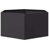 Zeshoekige Plantenbak Staal Zwart - 104x90x45cm - 34% Korting