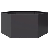 Zeshoekige Plantenbak Staal Zwart - 104x90x45cm - 34% Korting