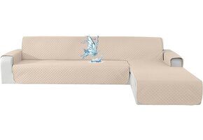 Universele Hoekbankhoes L-Vorm 280cm Beige - 42% Korting