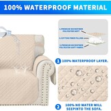 Universele Hoekbankhoes L-Vorm Beige Waterafstotend 280 cm - 57% Korting
