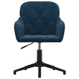 Draaibare Kantoorstoel Fluweel Blauw - 34% Korting