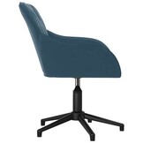 Draaibare Kantoorstoel Fluweel Blauw - 34% Korting