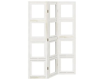 Kamerscherm Paulowniahout Wit (3 Panel) - 34% Korting