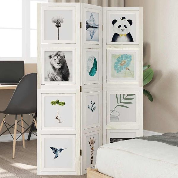 Kamerscherm Paulowniahout Wit (3 Panel) - 34% Korting