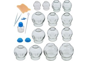 Glazen Cupping Set 14-delig | Professionele Therapie & Ontspanning