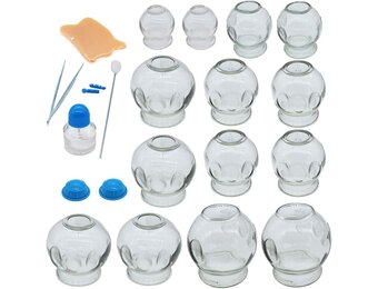 Glazen Cupping Set 14-delig | Ontspanning Rug & Nek met 34% Korting