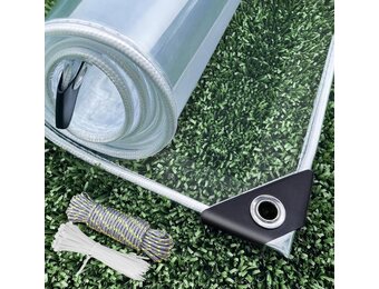 Transparant Dekzeil 3x4m PVC 450gsm Waterdicht met 34% Korting