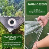 Transparant Dekzeil 3x4m PVC 450gsm Waterdicht met 34% Korting