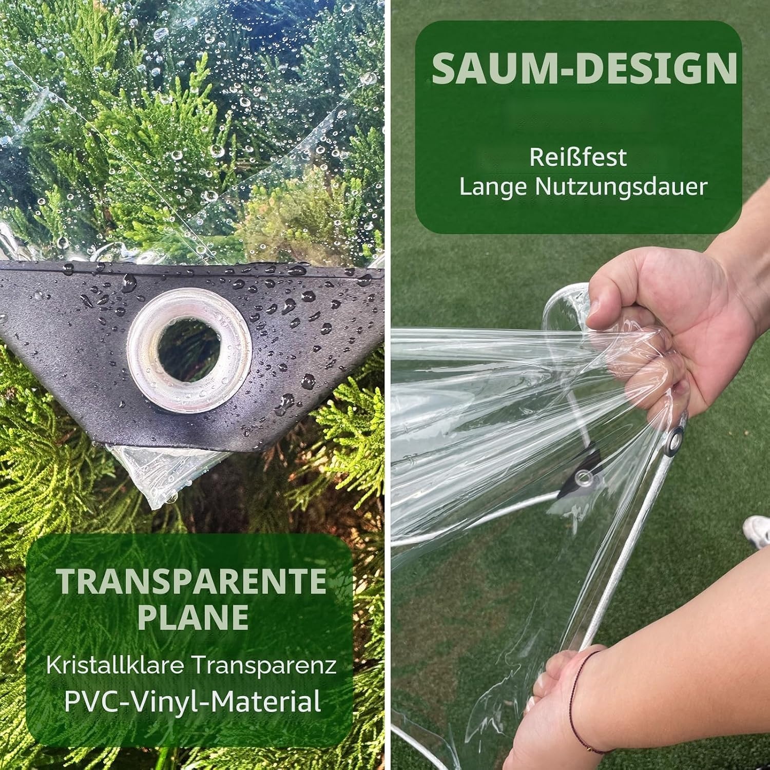 Transparant Dekzeil 3x4m PVC 450gsm Waterdicht met 34% Korting