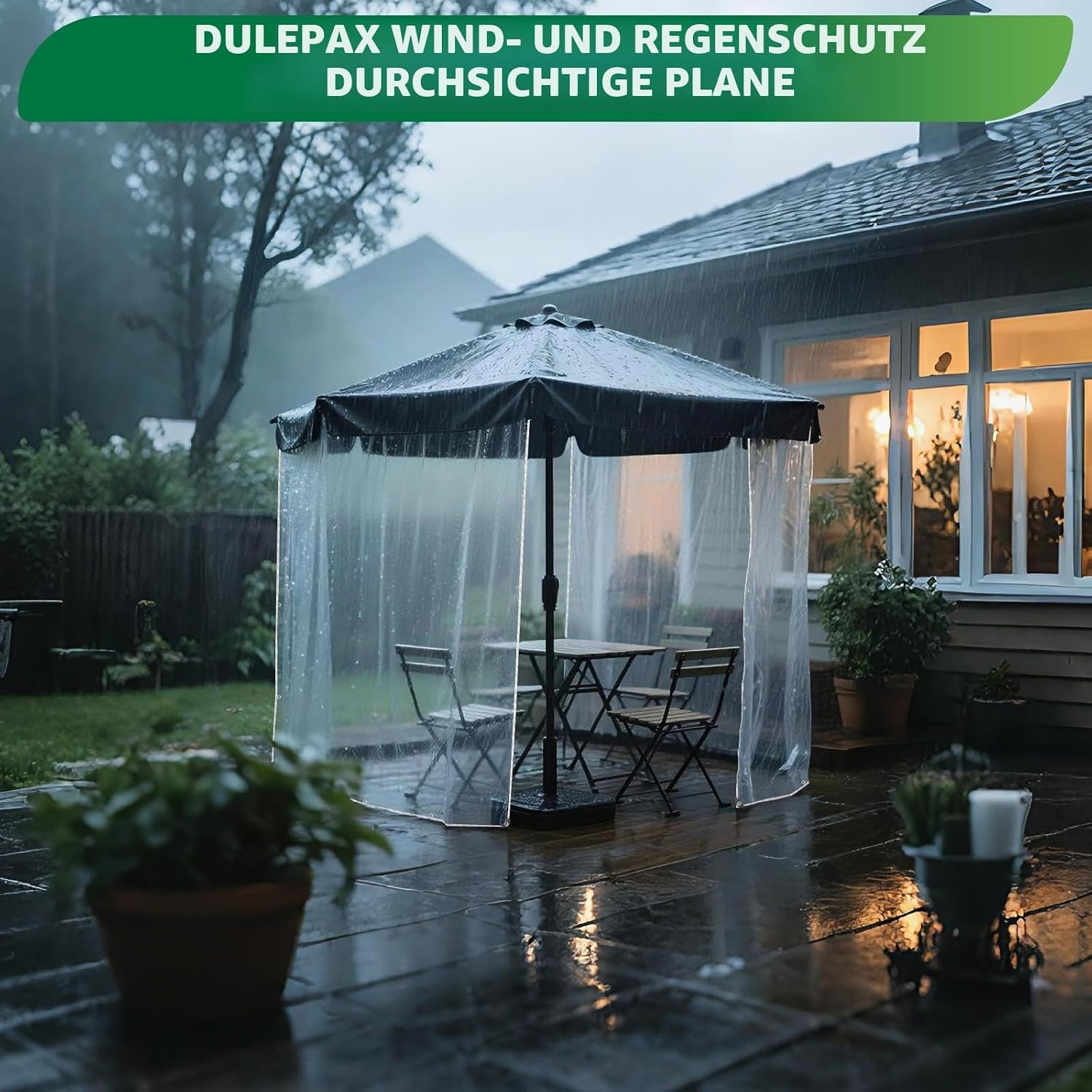 Transparant Dekzeil 3x4m PVC 450gsm Waterdicht met 34% Korting