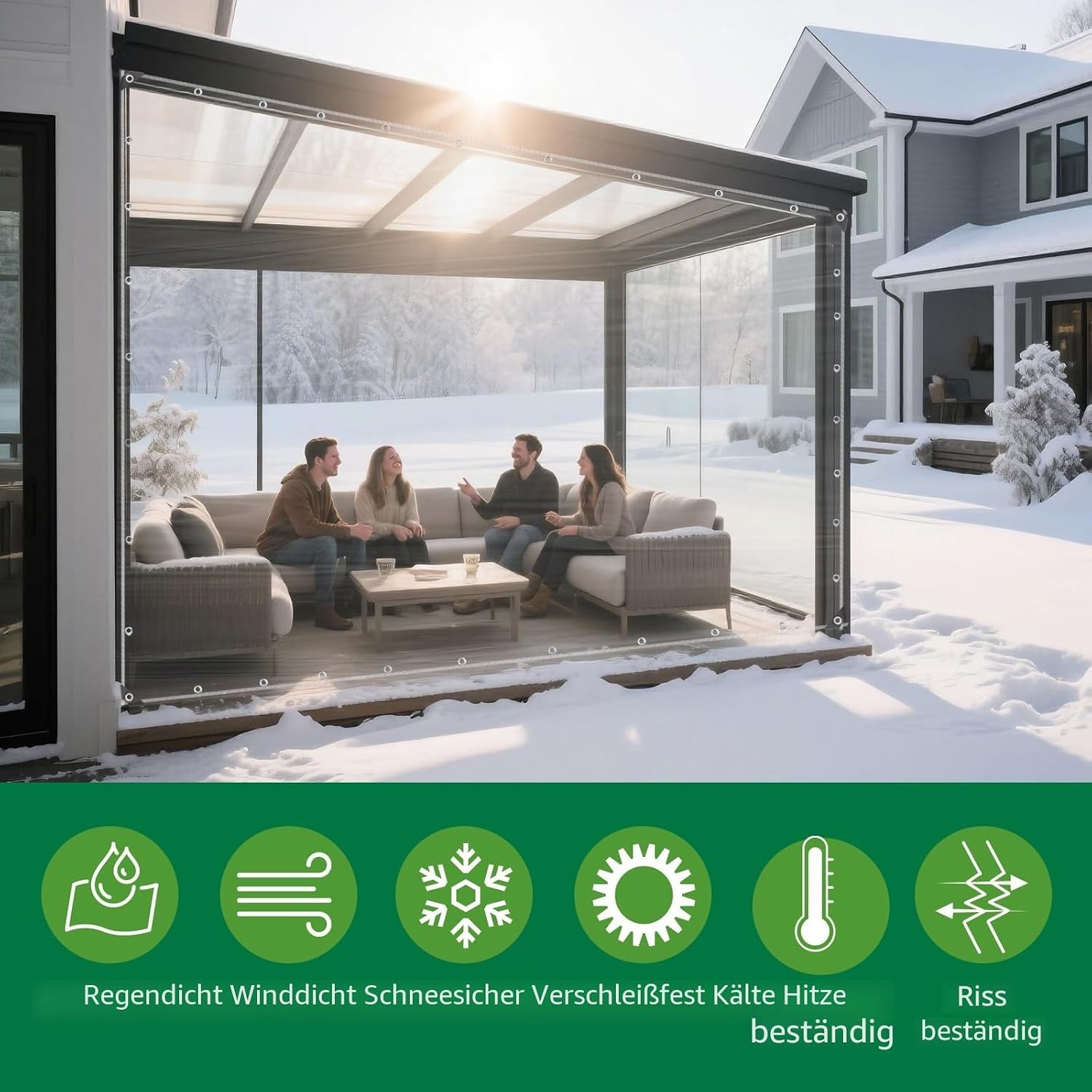 Transparant Dekzeil 3x4m PVC 450gsm Waterdicht met 34% Korting