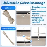Privacy Scherm Balkon 90x600cm Taupe - 33% Korting