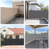 Privacy Scherm Balkon 90x600cm Taupe - 33% Korting