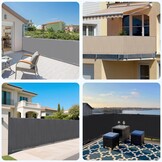 Privacy Scherm Balkon 90x600cm Taupe - 33% Korting