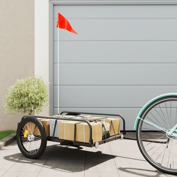 Stevige Fietstrailer - Zwart - 45kg Draagvermogen - 34% Korting