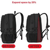 Uitbreidbare Reisrugzak Zwart (60-80L) - Schoenenvak, Laptopvak - 33% Korting