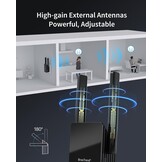 BrosTrend WiFi 6 Versterker AX1500 - Zwart, 185m² Bereik - 34% Korting!