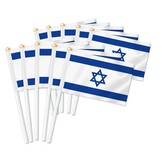 25 Stuks Israël Handheld Vlaggen, Israëliet Decor Hand Hold Vlag Decoratie Banner Hand Israël